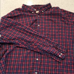 4XB Button-up Plaid Shirt